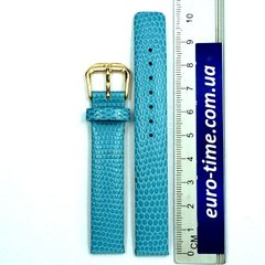 Голубой ремешок для женских часов, 14 мм, 14 мм, Шкіряний