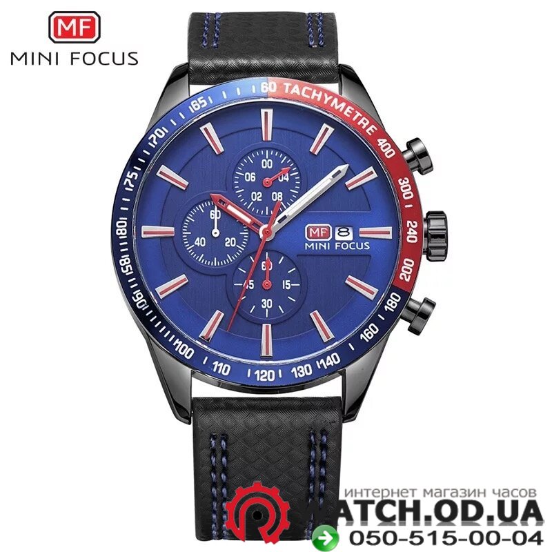 Чоловічі Годинники Хронограф Mini Focus W29, Темно-синій