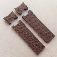 Ремешок каучуковый коричневого цвета для часов ulysse nardin волна из четырёх деталей