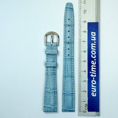 Голубой ремешок для женских часов 12 мм