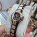 Жіночий наручний годинник OMAX DBA564 чорного кольору з золотими елементами (металевий браслет)