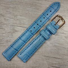 Голубой ремешок для женских часов, 16 мм