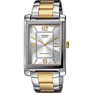 Мужские часы Casio MTP-1234SG-7AEF, квадратные часы с браслетом