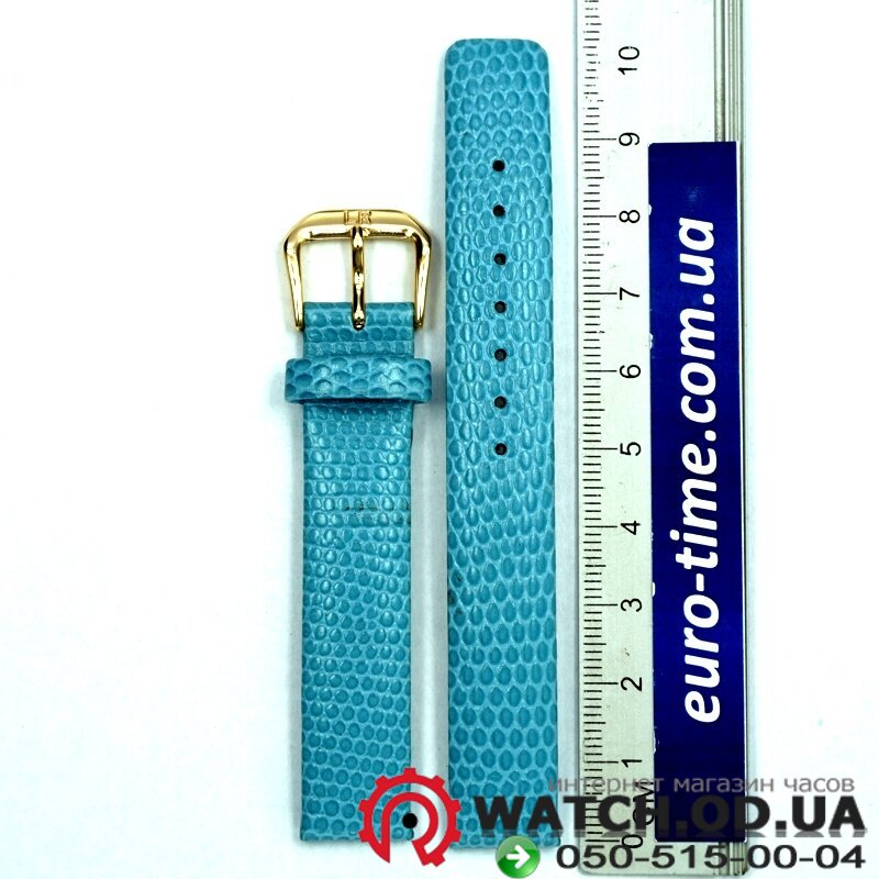 Голубой ремешок для женских часов, 14 мм, 14 мм, Кожаный