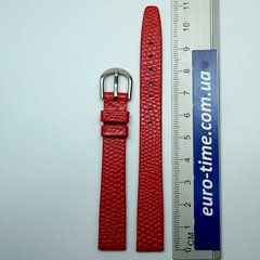 Красный без строчек ремешок для женских часов 12 мм