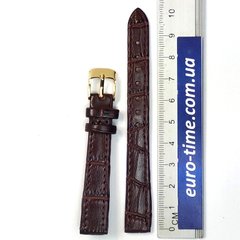 Ремешок на часы, 14 мм, коричневый croco