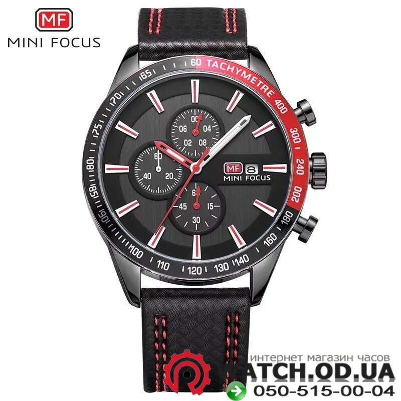 Мужские Часы Хронограф Mini Focus W29, Красный