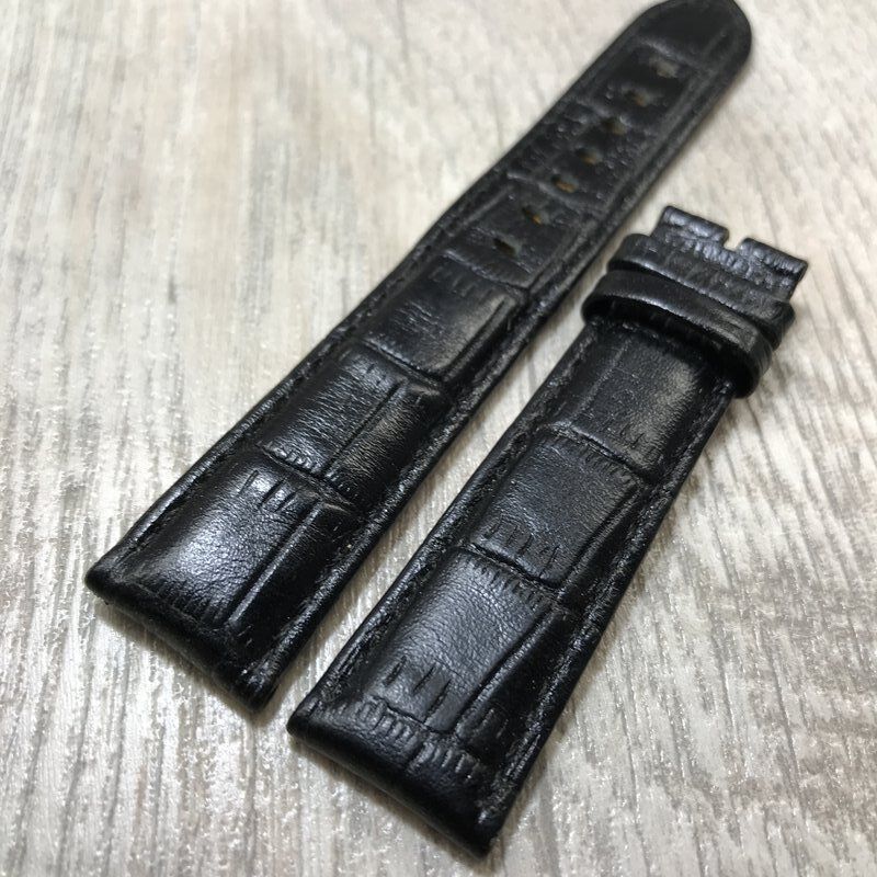 Кожаный ремешок для наручных часов. 20мм. Чёрный. Patek.
